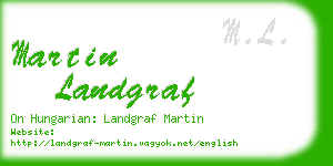 martin landgraf business card